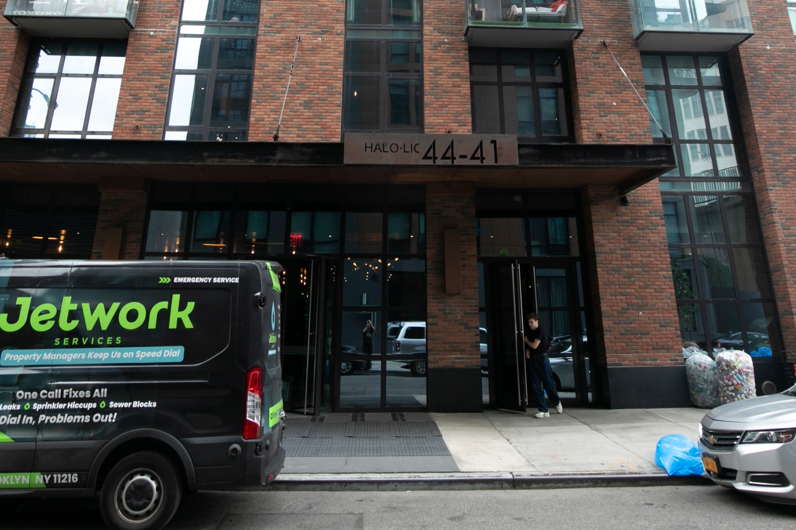 The Long Island City apartment building where the intrusion took place