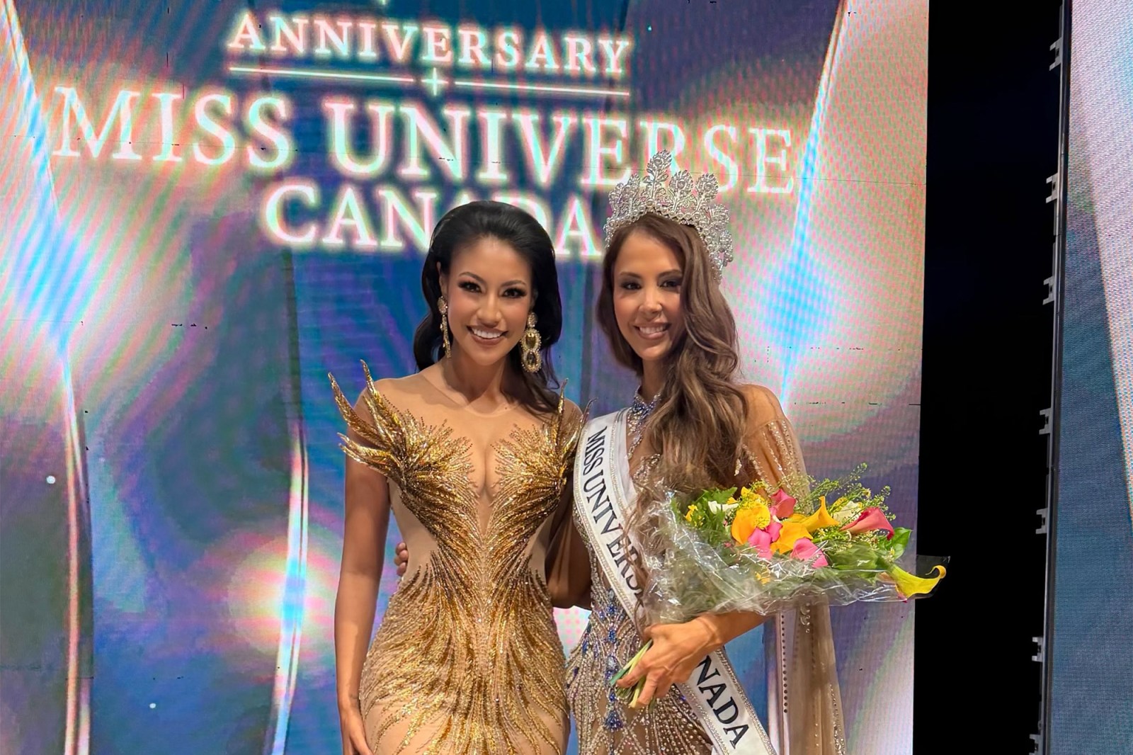 Aslihan Moral being crowned Miss Universe Canada